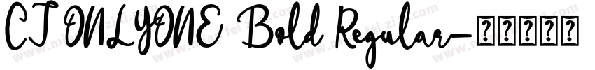 CJ ONLYONE Bold Regular字体转换
